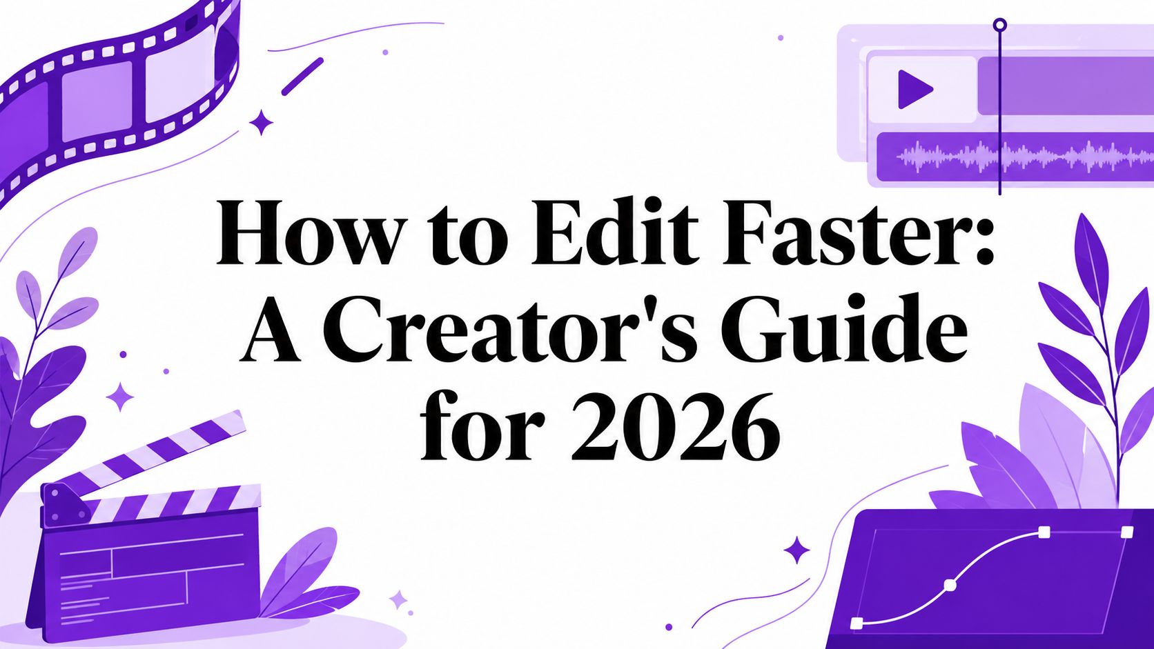 How to Edit Faster: A Creator's Guide for 2026